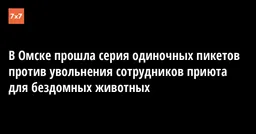 В Омске прошла серия одиночных пикетов против увольнения сотрудников приюта для бездомных животных